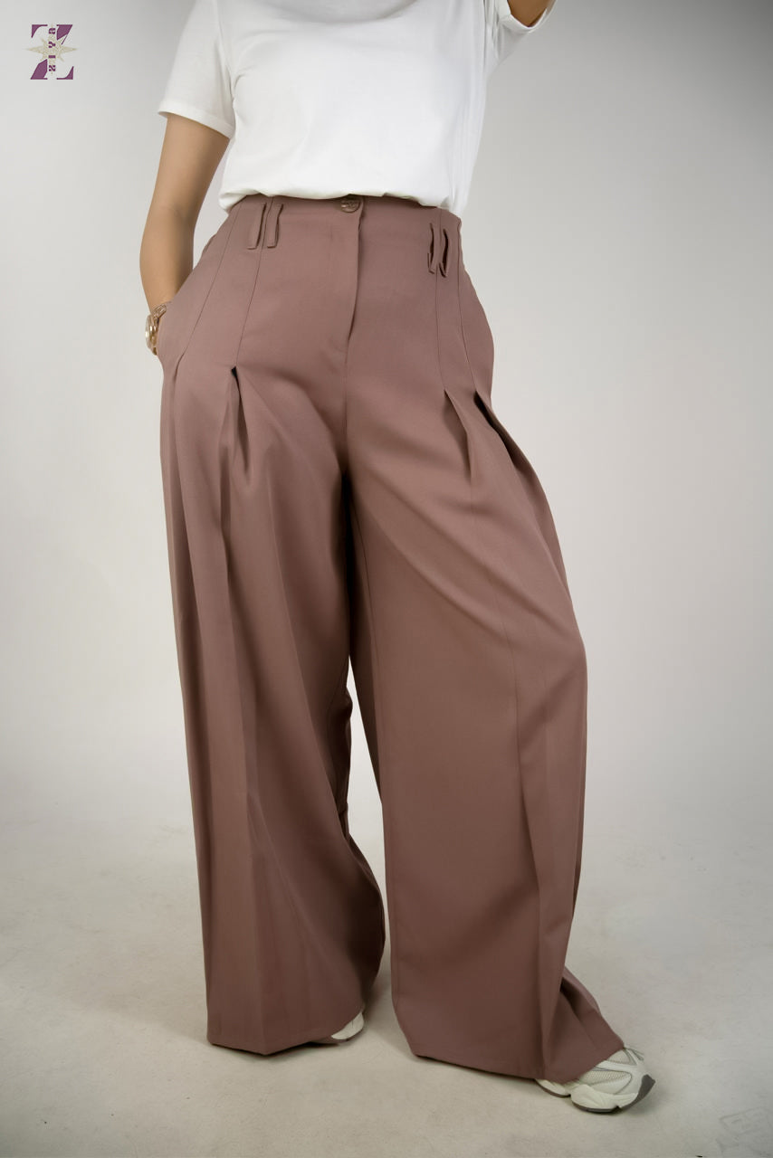 Classy pleated Wide-Leg Trousers
